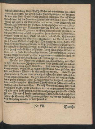 No. VII. Durchlauchtigster Chur Fürst/ ...