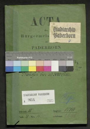 Kapitalschulden des Konditors Wilhelm Müssen zu Paderborn über 3000 Taler