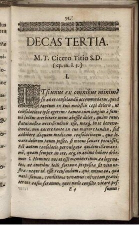 I. M. T. Cicero Titio S. D. (ep. 16.I.5.)