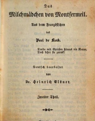 Paul de Kock's humoristische Romane, deutsch bearbeitet von Heinrich Elsner, 67