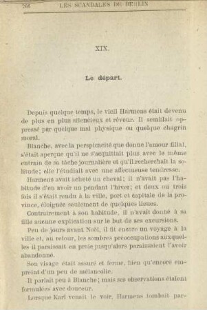 XIX. Le départ