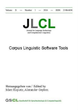 Journal for language technology and computational linguistics. Corpus linguistic software tools
