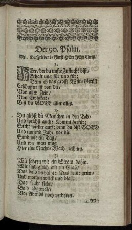 Der 90. Psalm. - Der 100. Psalm.