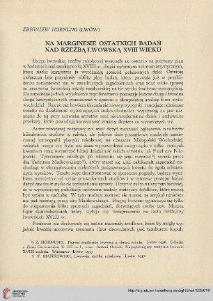 7: Na marginesie ostatnich badań nad rzeźbą lwowską XVIII wieku