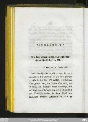 Aussergewöhnliches.