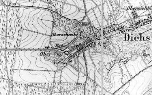Waldhufen-Diehsa. Meßtischblatt, 1:25.000, Sekt. Niesky, Nr. 2753, 1886 (RA Görlitz 30/23 c)