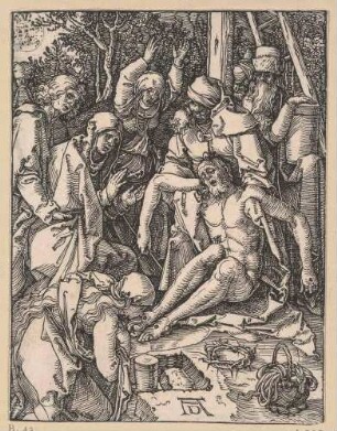 Kleine Passion, Blatt 28: Die Beweinung Christi