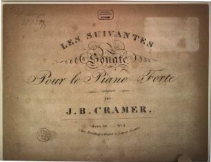 Les suivantes : sonate pour le piano-forte, No. 3. Oeuv. 59