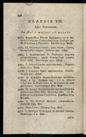 248-312, Classis VIII.