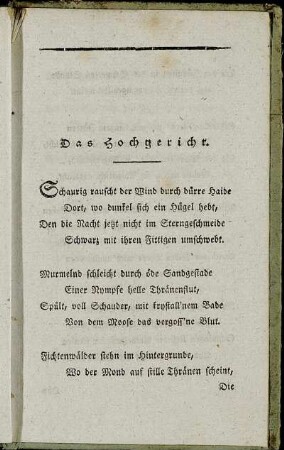 Das Hochgericht.