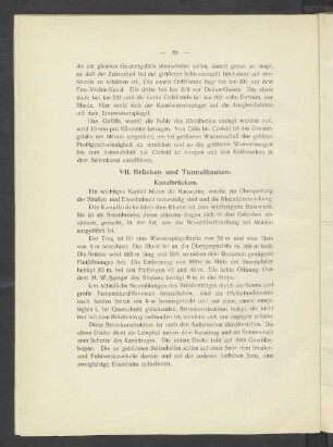 VII. Brücken und Tunnelbauten.