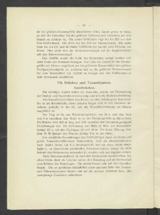 VII. Brücken und Tunnelbauten.