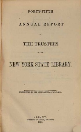 Annual report. 45. 1863, 7. Apr.