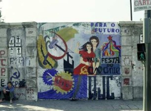 Politisches Wandgemälde "Festa do ante"