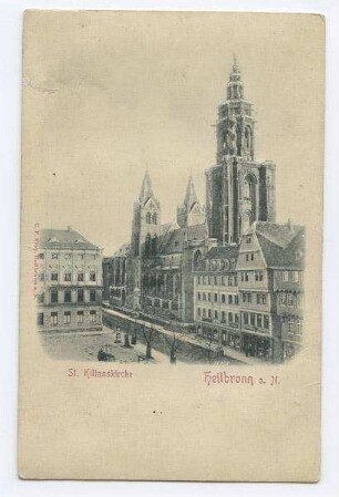 "St. Kilianskirche" - Außenansicht der Kilianskirche von Nordwesten und den Häusern Kaiserstraße 32 und 34