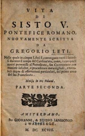 Vita di Sisto V., pontefice romano, 2