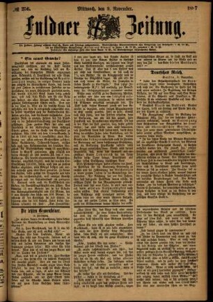 Ausgabe vom Mittwoch, den 09. November 1887.