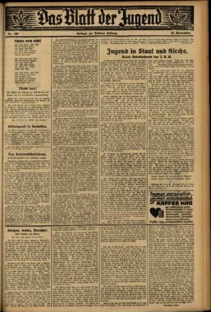 Zweite Ausgabe vom Mittwoch, den 22. November 1933.