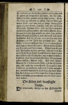 Die sieben und dreyßigste Nacht.