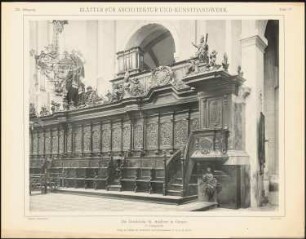 Dom, Gnesen: Ansicht Chorgestühl (aus: Blätter für Architektur und Kunsthandwerk, 20. Jg., 1907, Tafel 77)