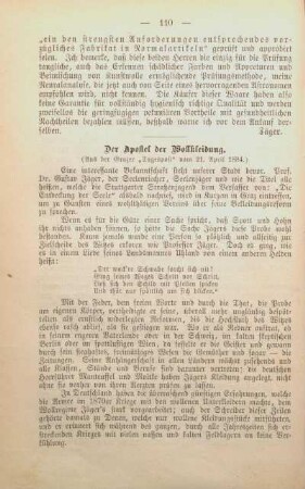 Der Apostel der Wollbekleidung
