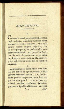 Ratio instituti.