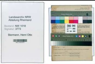 Entnazifizierung Henri Otto Biermann , geb. 07.01.1905 (Techniker)