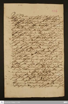 Brief von E[rnst] B[ogislaus] V[entzcki] an August Hermann Francke.