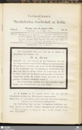 Nr. 2. Sitzung vom 24. Januar 1890