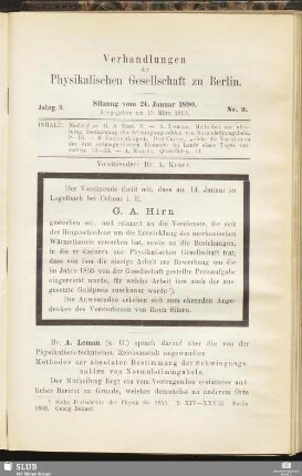 Nr. 2. Sitzung vom 24. Januar 1890