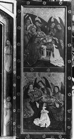 Katharinenaltar : Katharinenaltar. Holz, bemalt (1455-1460). Flügel. Sankt Georgen ob Murau-Bodendorf, Filialkirche Sankt Cäcilia