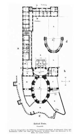 Plan des Schlosses Frain in Frain (Mähren)