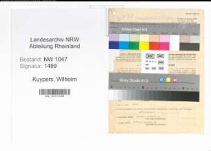 Entnazifizierung Wilhelm Kuypers , geb. 04.06.1890 (Beamter)