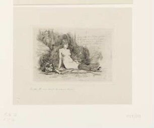 Große Frau auf dem Fell