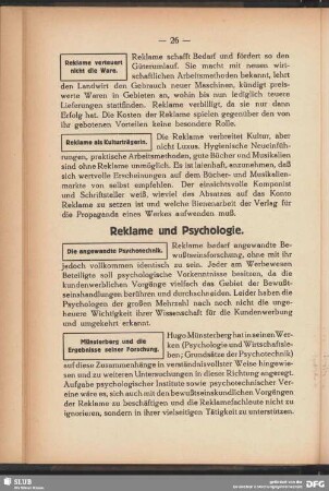 Reklame und Psychologie