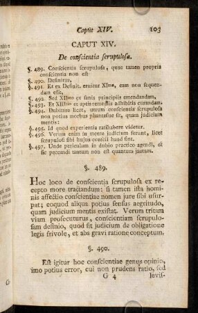 103-110, Caput XIV. De conscientia scrupulosa.
