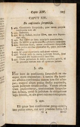 103-110, Caput XIV. De conscientia scrupulosa.