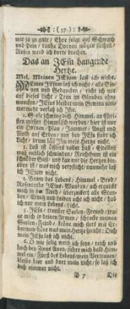 Das an JEsu hangende Hertze