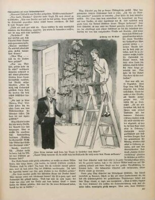 "Aber Erna, warum muß denn der Baum so furchtbar hoch stehn?"