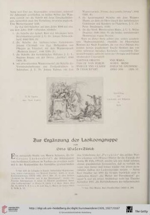 8/9: Zur Ergänzung der Laokoongruppe