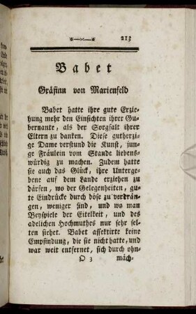 Babet Gräfinn von Marienfeld.