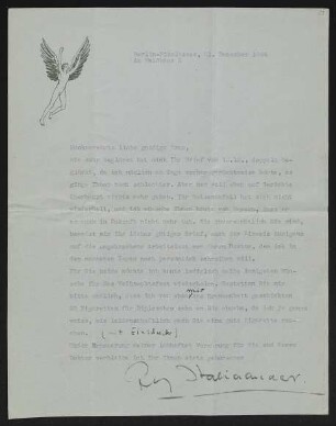 Brief von Rolf Italiaander an Margarete Hauptmann