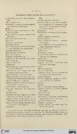 Membres fondateurs de la Société