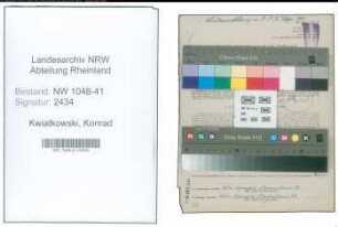Entnazifizierung Konrad Kwiatkowski , geb. 06.10.1906 (Polizist)