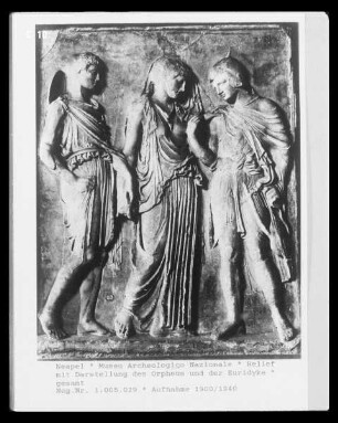 Relief mit Orpheus, Euridike und Hermes