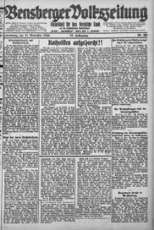 Bensberger Volkszeitung. 1907-1929