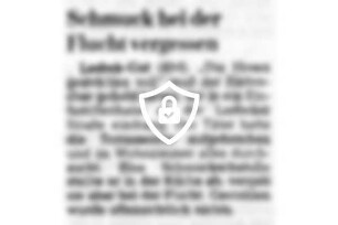 Schmuck bei der Flucht vergessen