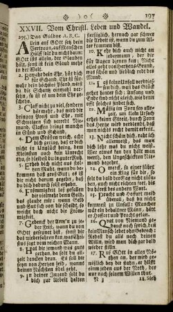 XXVII. Vom Christl. Leben und Wandel