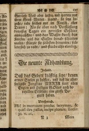 Die neunte Abhandlung.