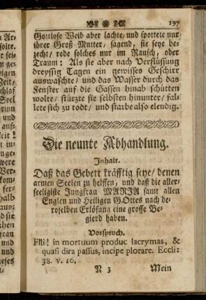 Die neunte Abhandlung.
